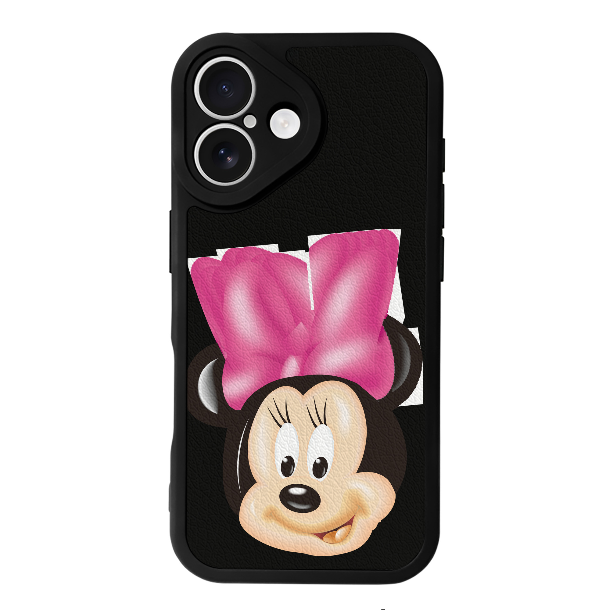 （画像用） ミッキーマウス Mickey Mouse 【iPhone 16シリーズ対応】シリコンスマホケース（レザー調） 材質：シリコン